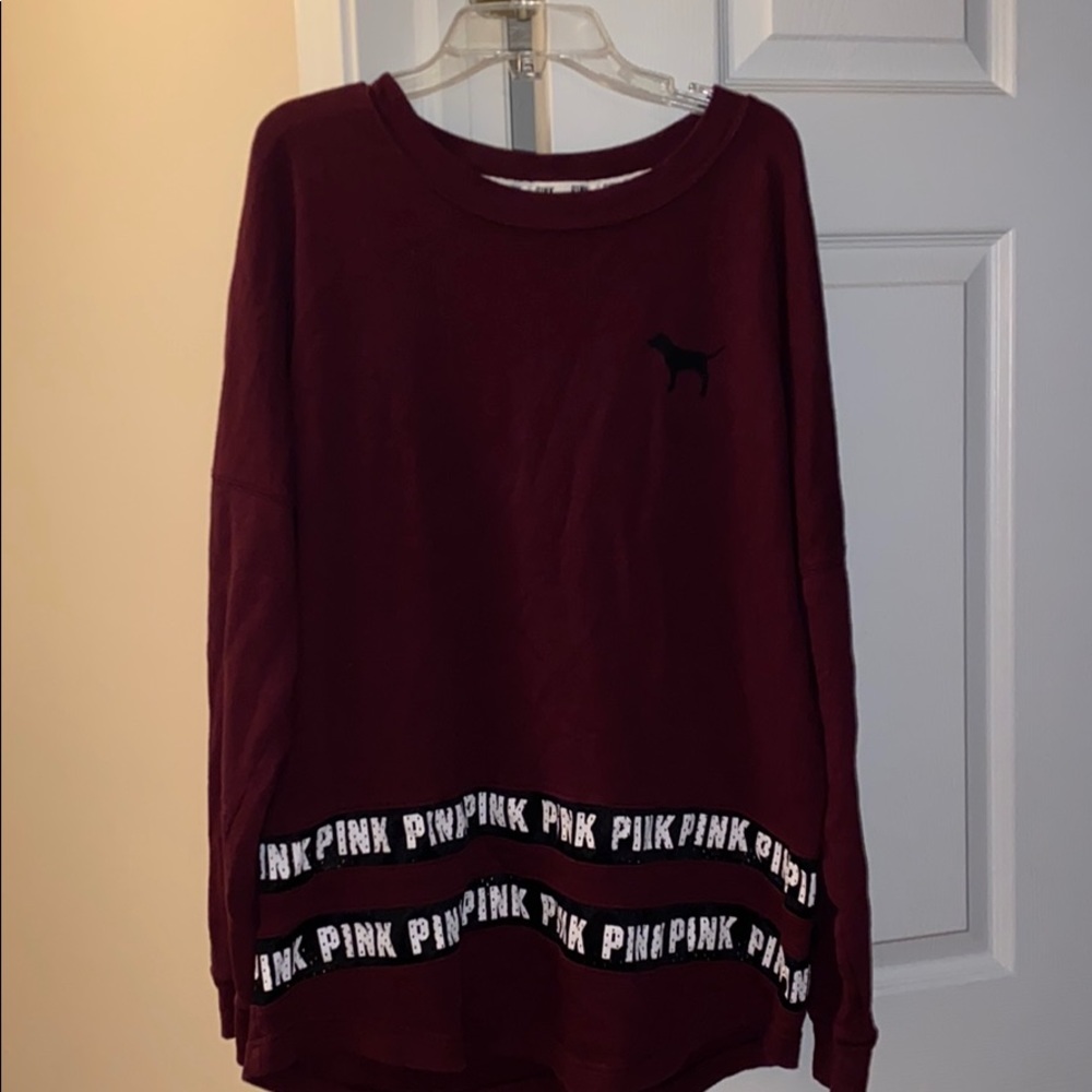 long sleeve pink shirt